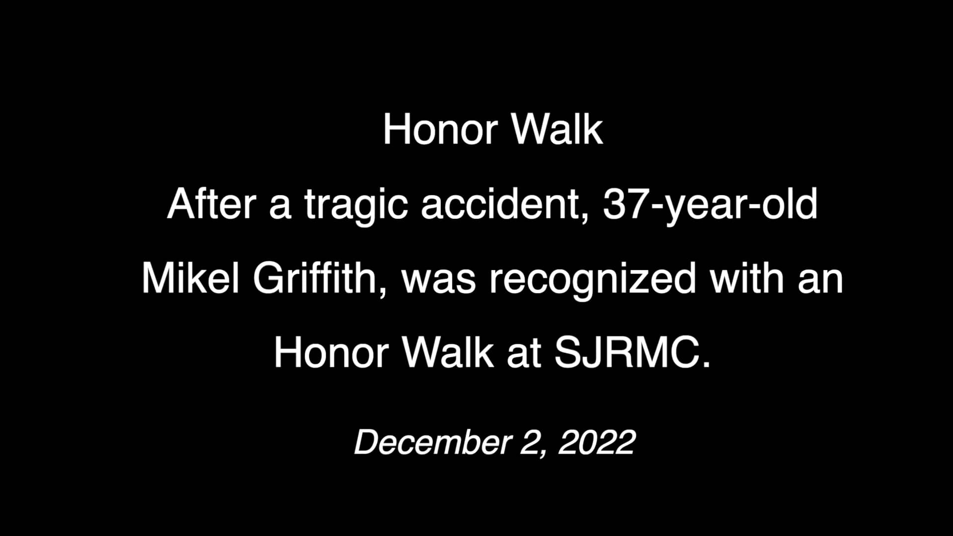 Honor Walk for Mikel Griffith on Vimeo