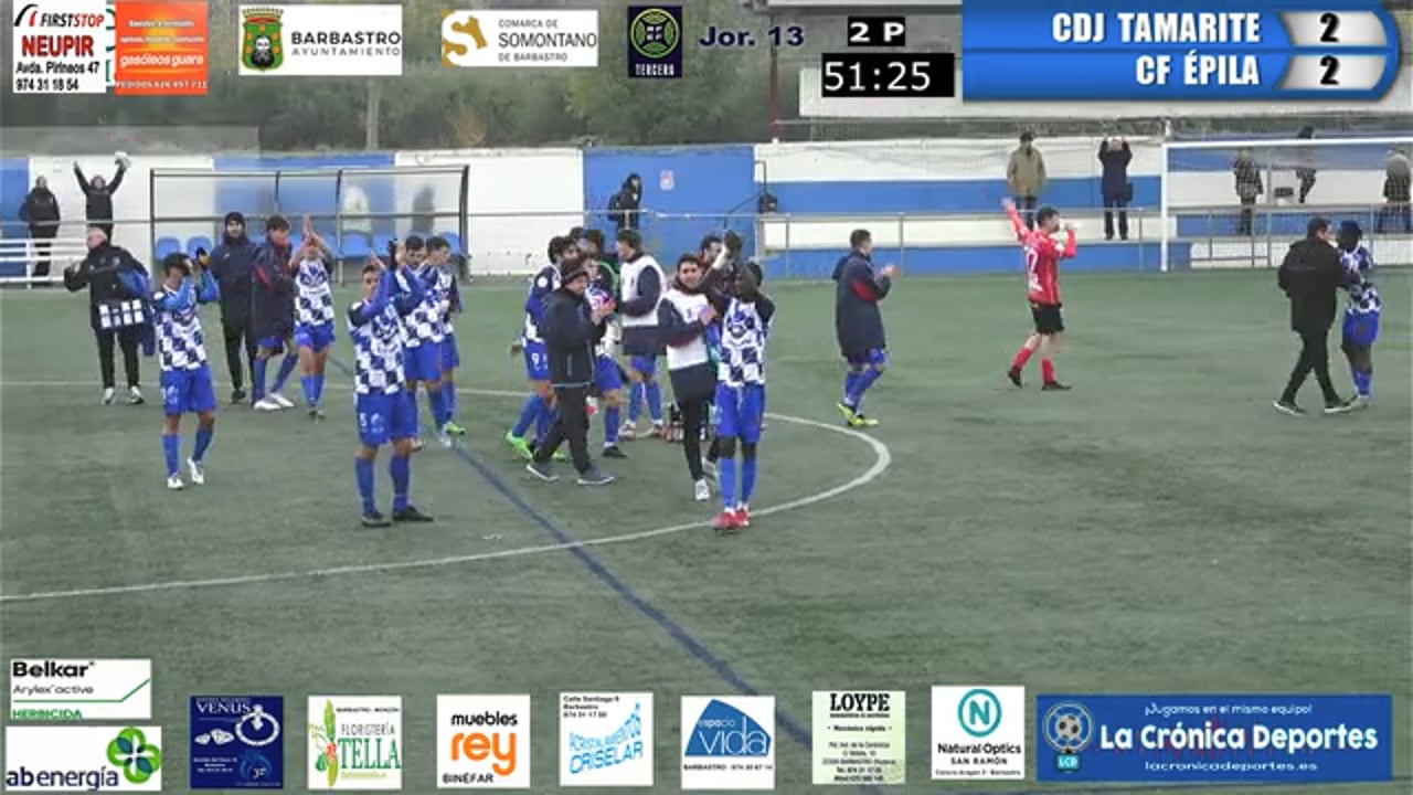 (RESUMEN y GOLES) CDJ Tamarite 2-2 CF Épila / Jornada 13 / 3ª División