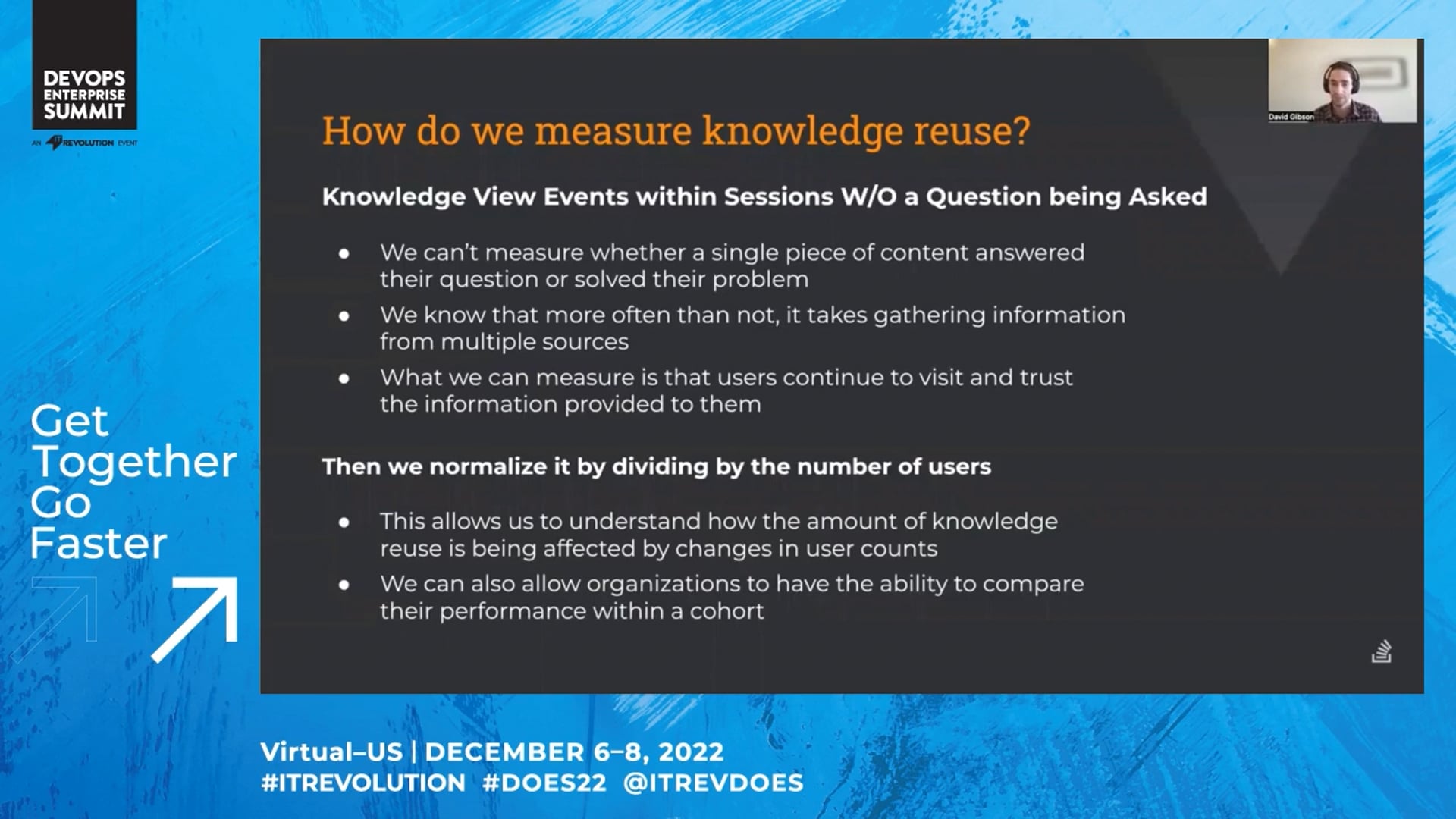 Measuring Efficiency & Collaboration with Knowledge Reuse