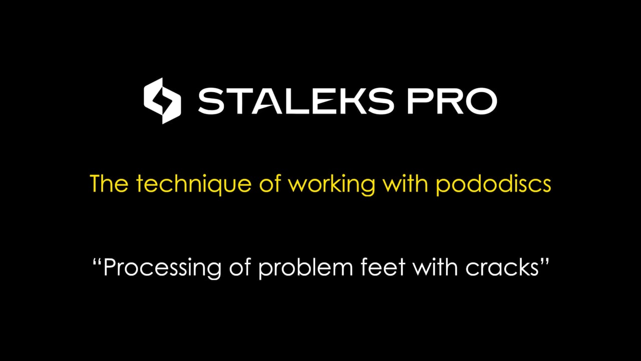The technique of working with pododisc - "Processing of problem feet cracks"