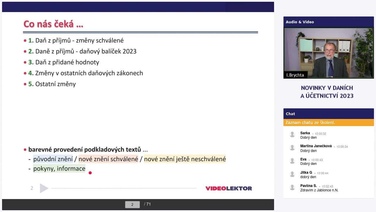 Novinky v daních a účetnictví 2023