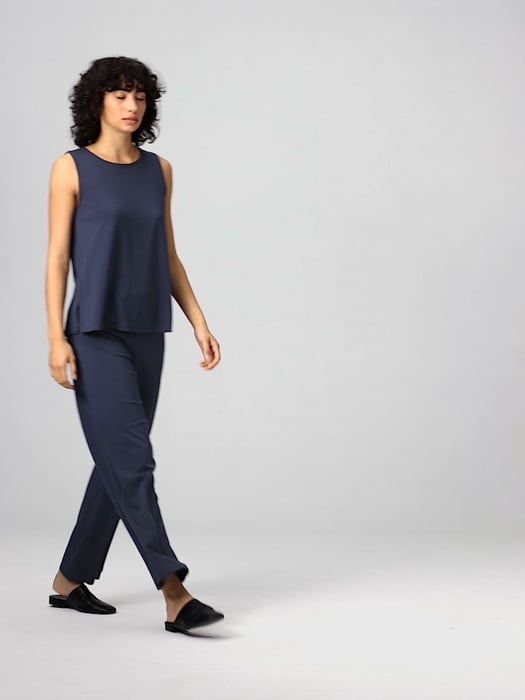 Stretch Jersey Knit Wide-Leg Pant