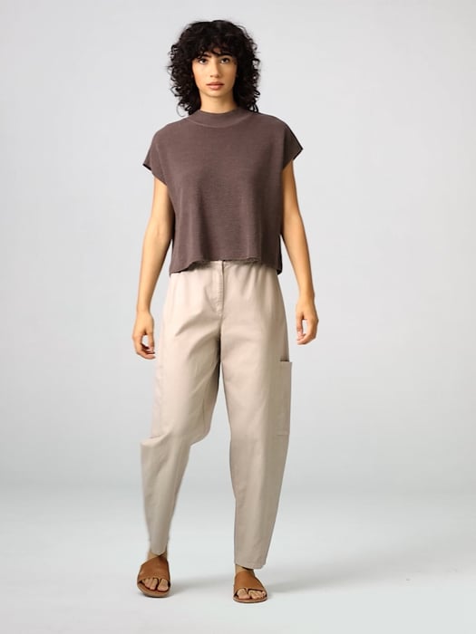 Cotton Hemp Stretch Lantern Pant | EILEEN FISHER