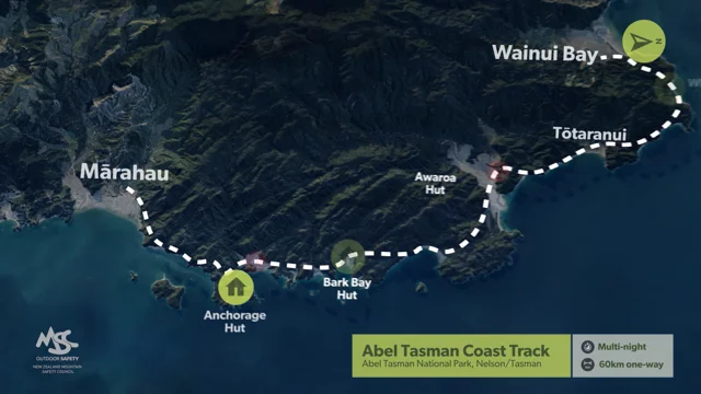 abel tasman national park map