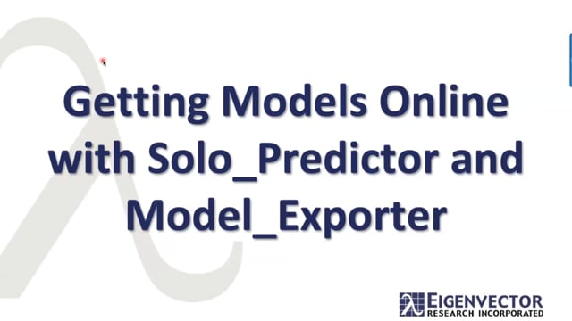 A Crash Course in Calibration Model Development Getting Models Online