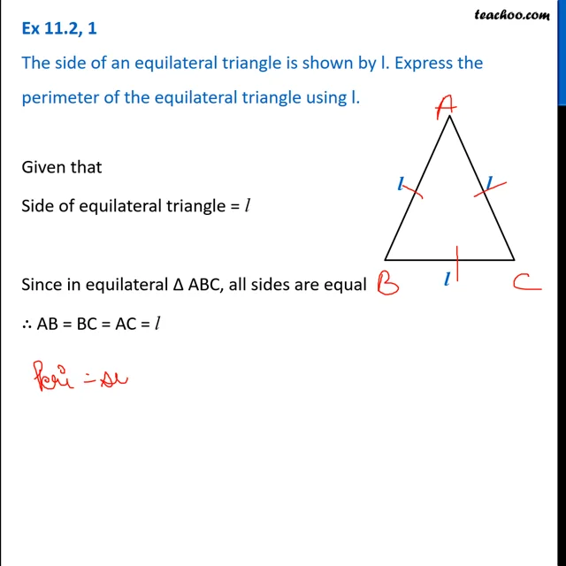 Perimeter Of A Equilateral Triangle