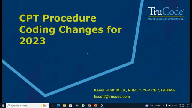 CPT® Coding Changes For 2023