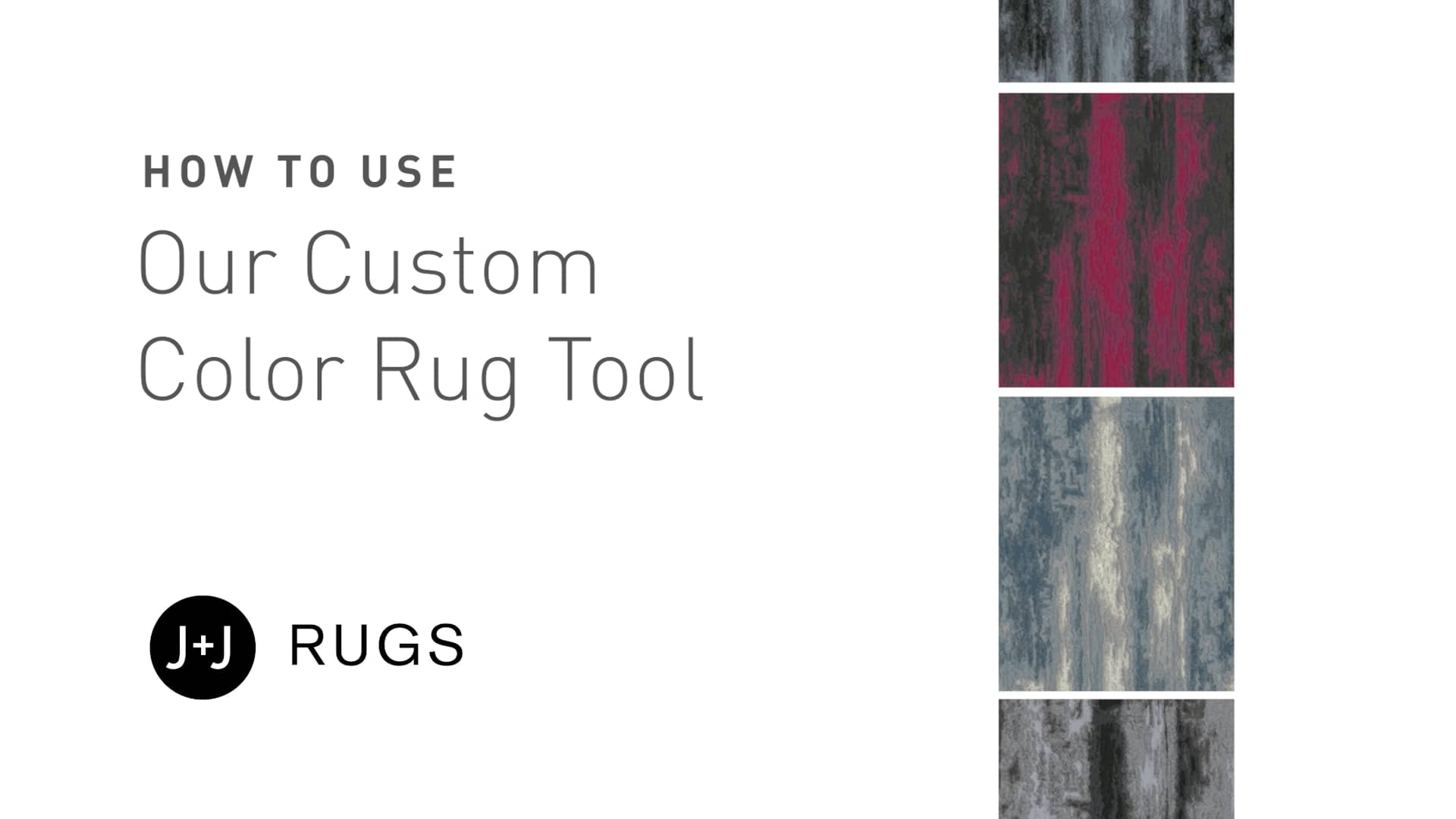 J+J Rugs Tutorial on Vimeo