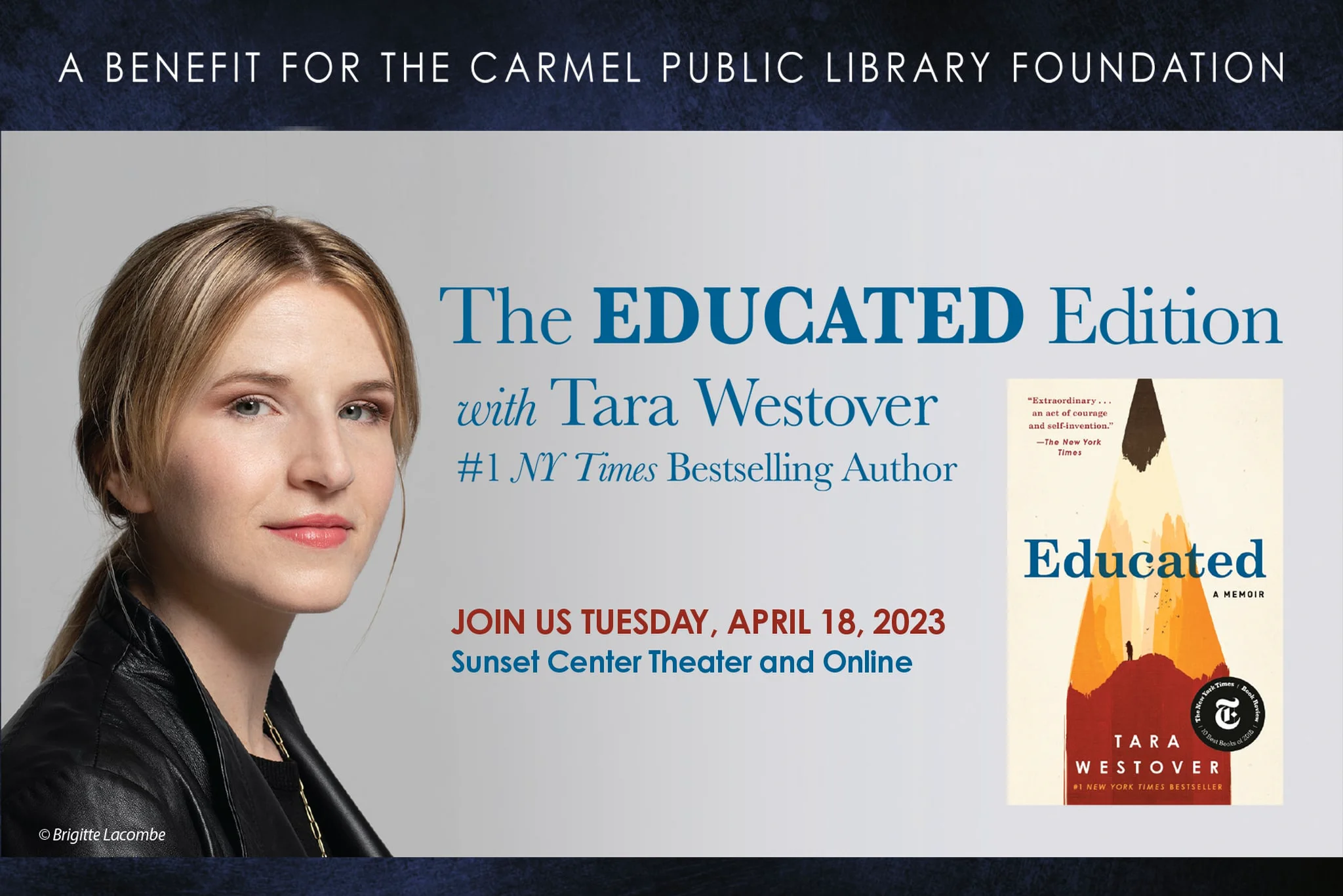 The Educated Edition with Tara Westover A Benefit for the Carmel