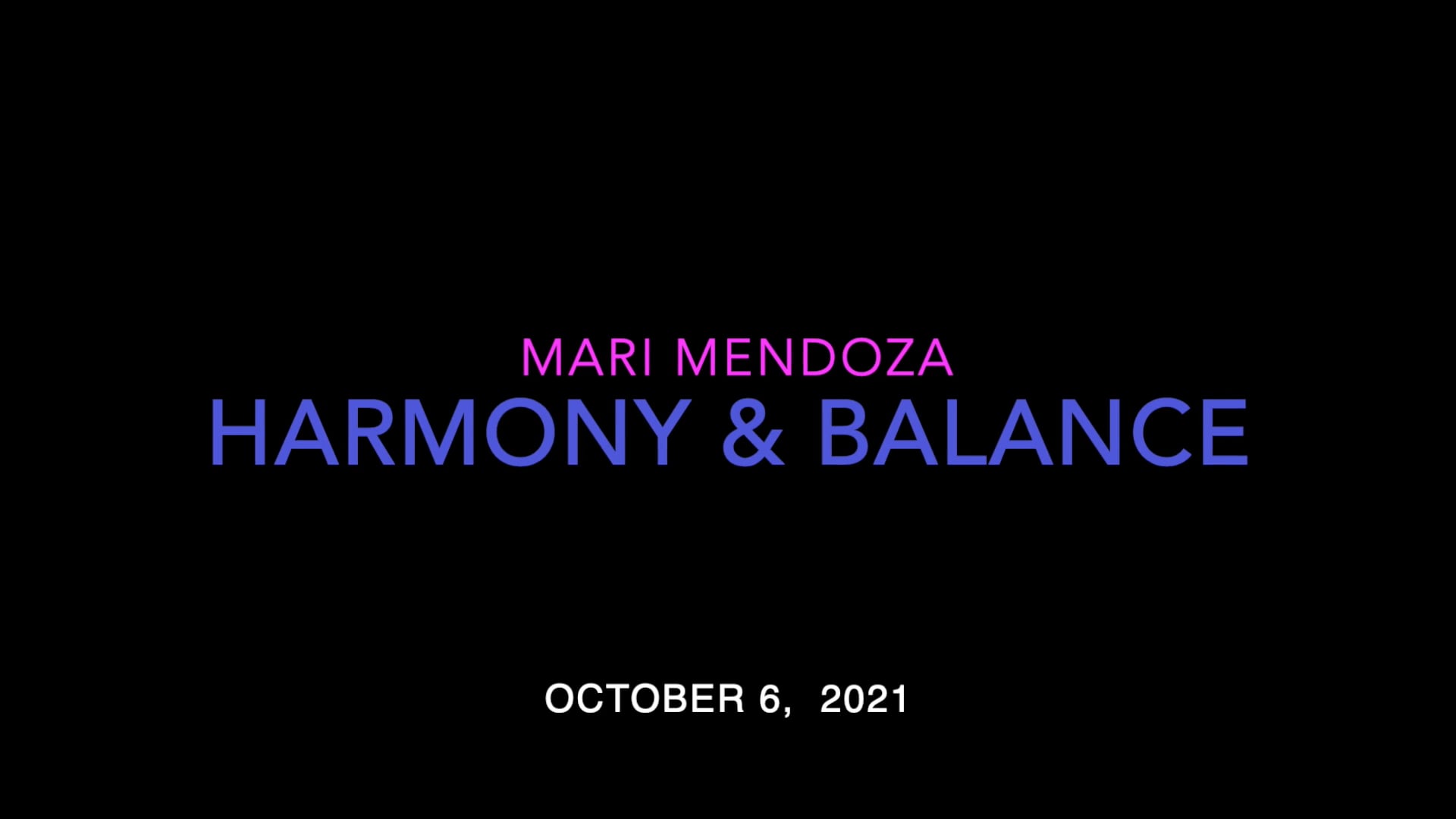 Harmony & Balance Meditation