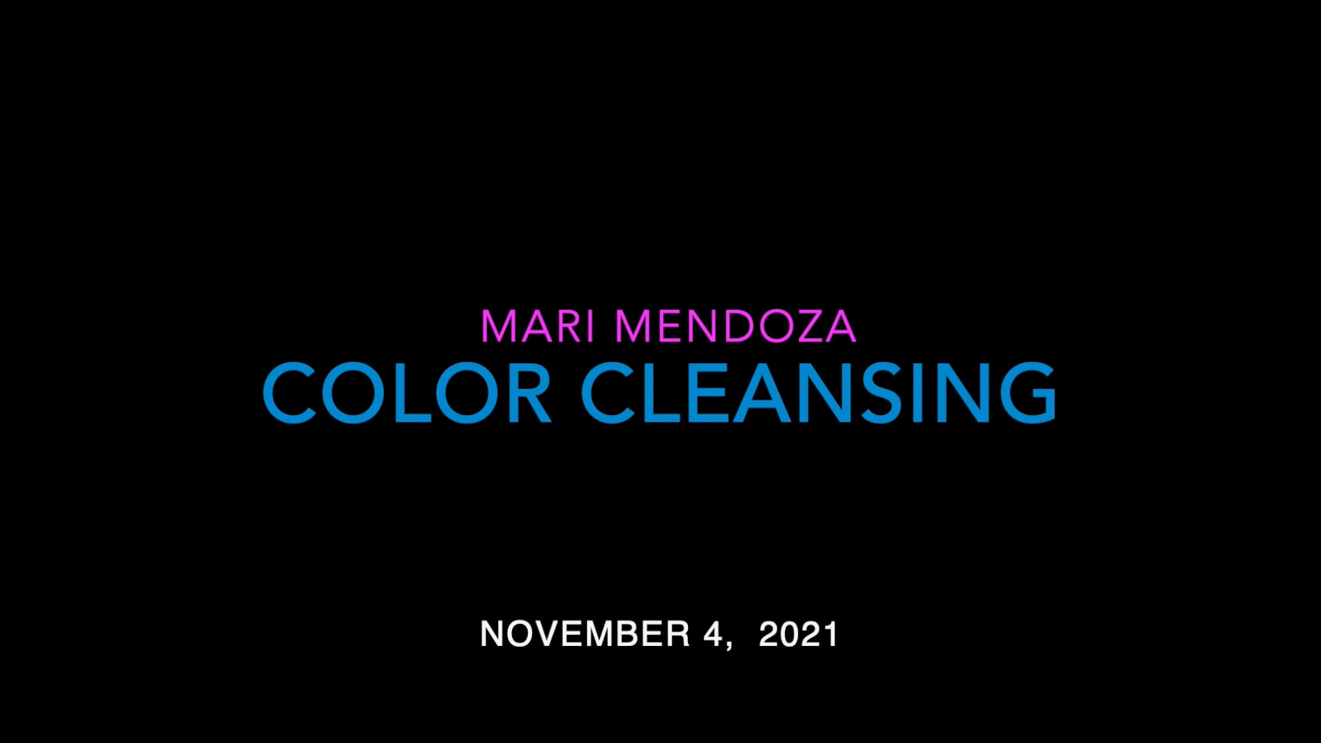 Color Cleansing Meditation