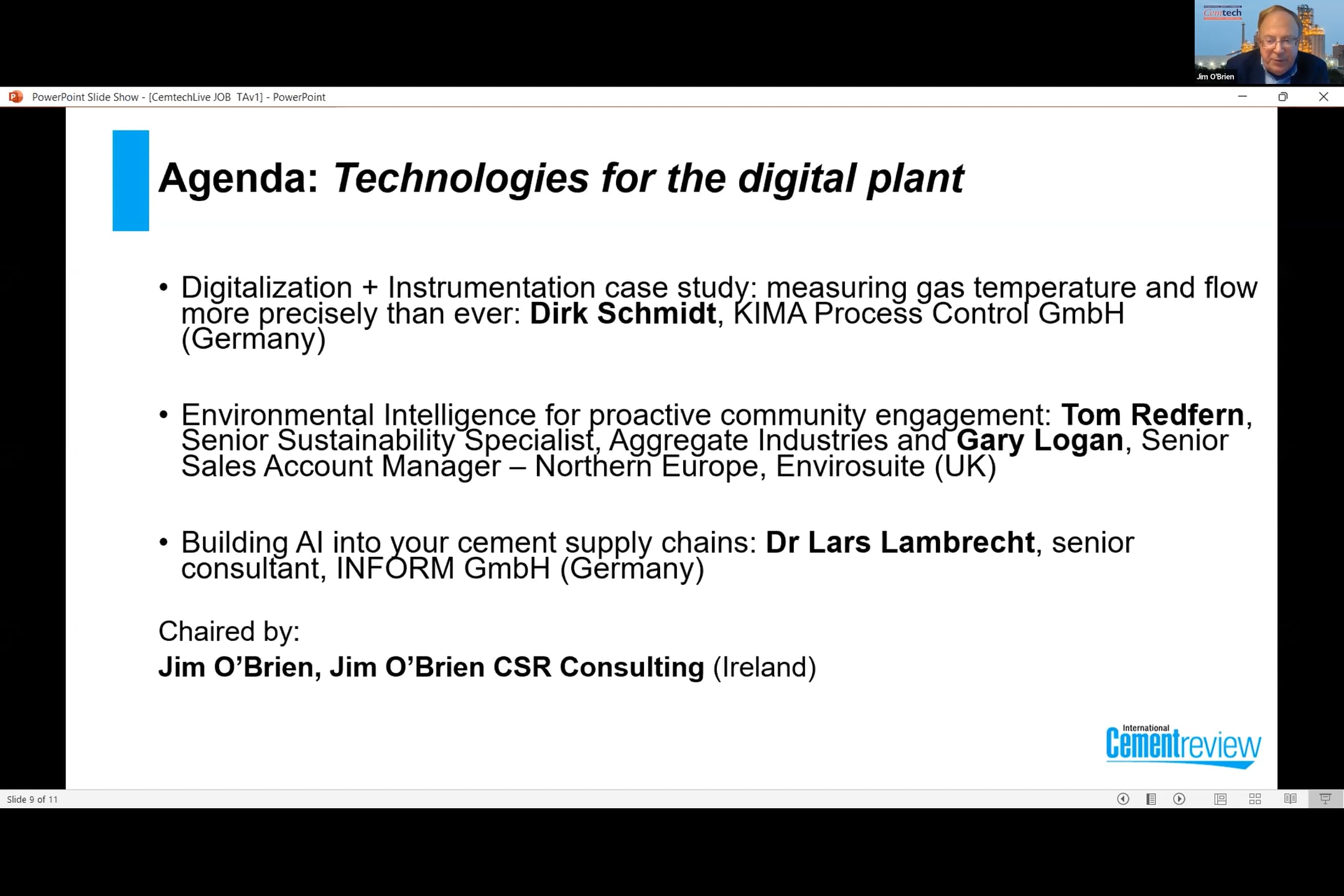 Cemtech Live Webinar: Technologies For The Digital Plant On Vimeo