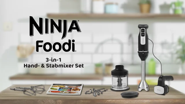 Ninja Foodi 3-In-1 Hand Blender, Mixer & Chopper CI100EU 