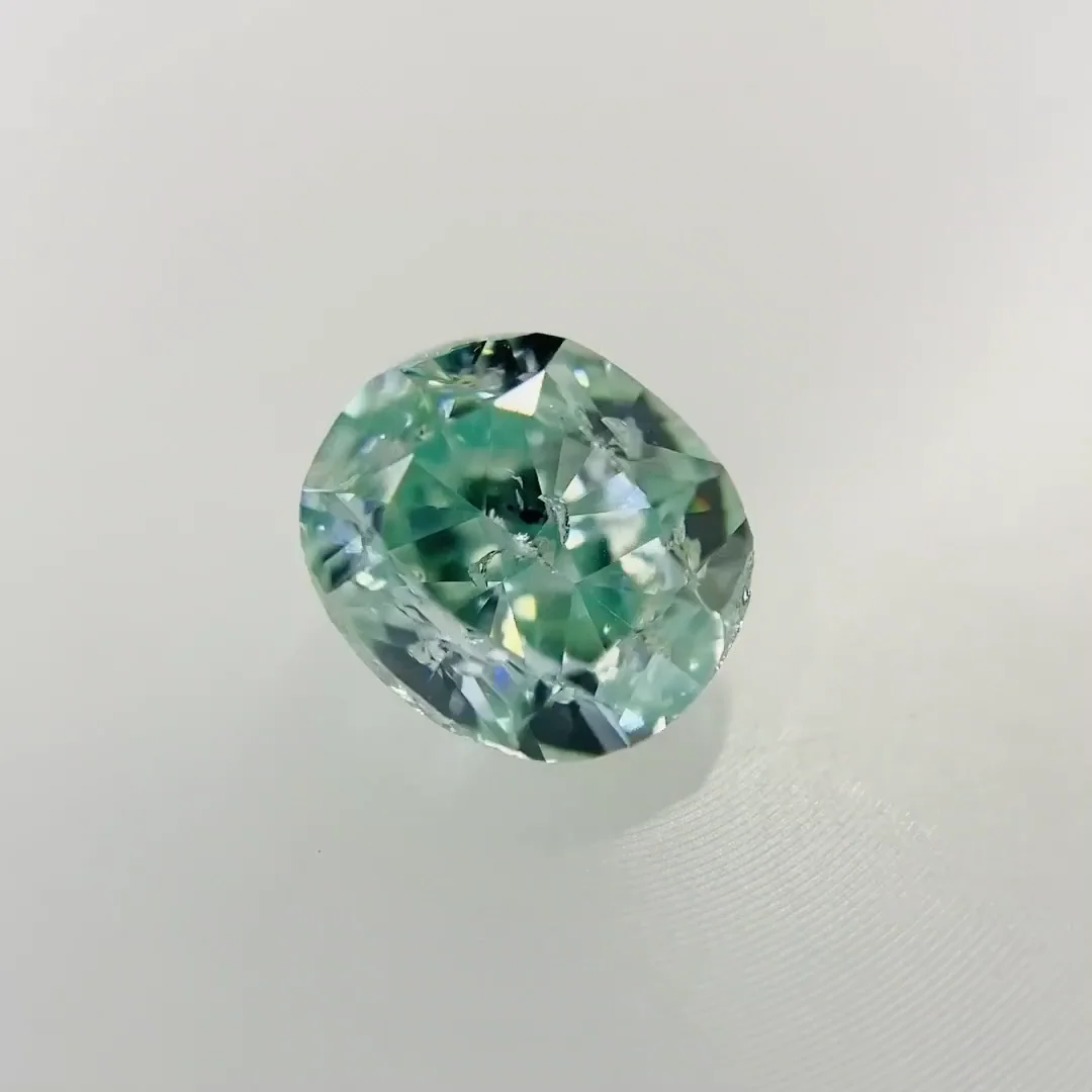 FANCY INTENSE BLUISH GREEN 0.529ct OV/RT0183/CGL