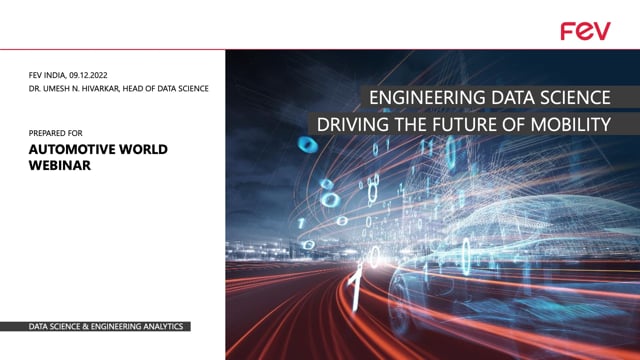Engineering data science – driving the future of mobility
