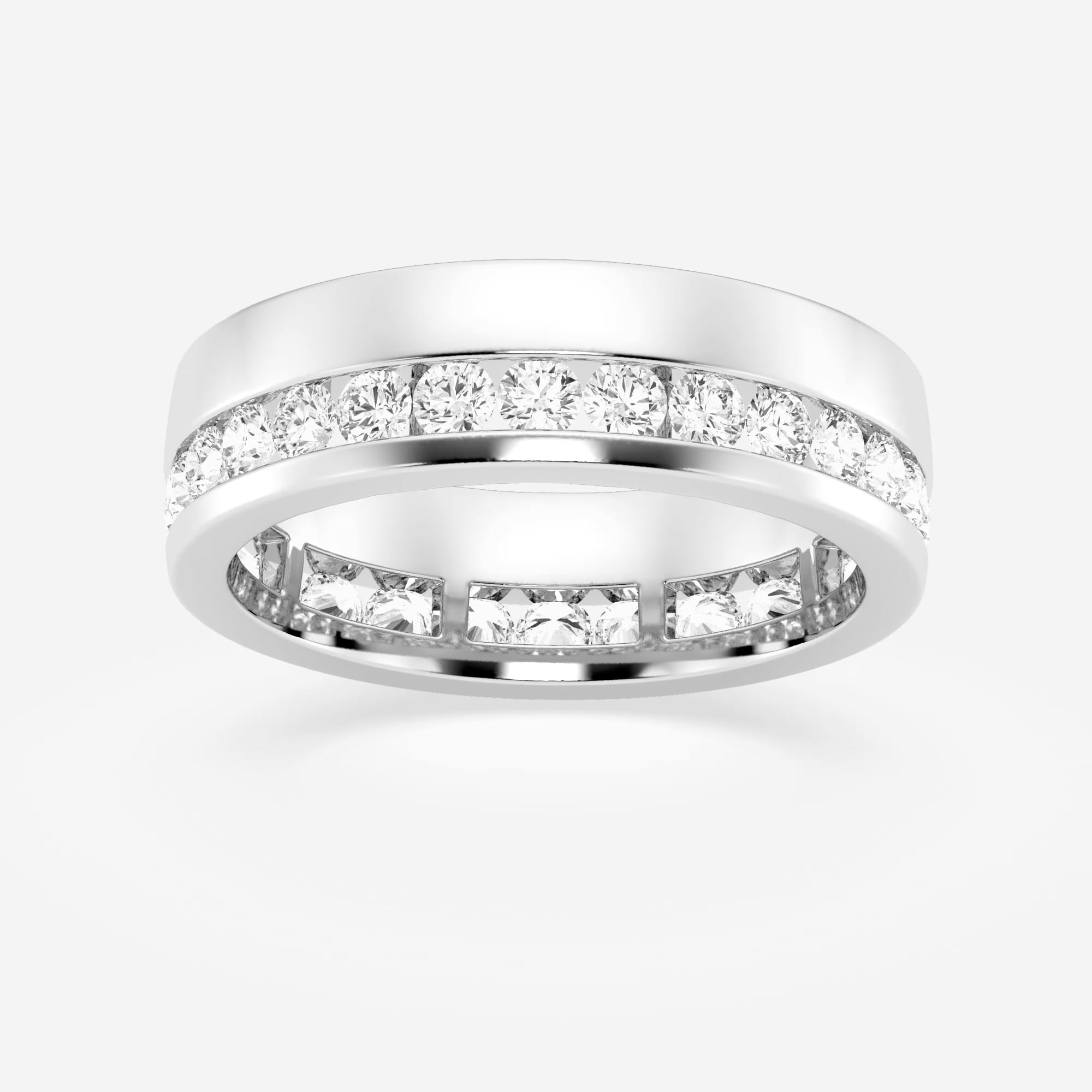 product video for 2 ctw Round Lab Grown Diamond Men\'s Eternity Band - 6.6mm Width