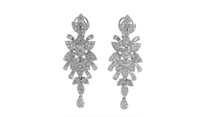 3.87 ct. t.w. Diamond Drop Earrings in 14kt White Gold