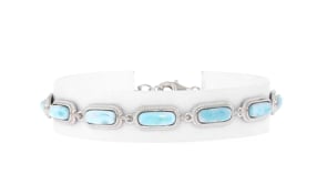 Larimar Link Bracelet in Sterling Silver