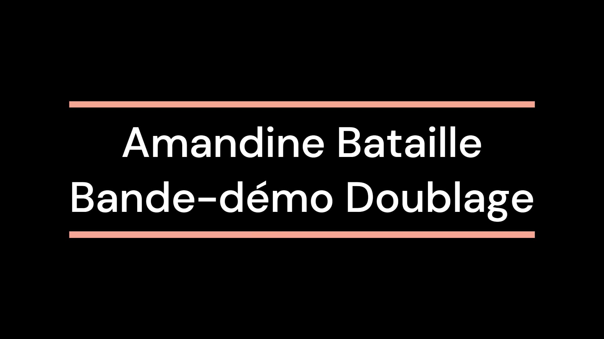 Vidéo Bande-démo  Doublage
