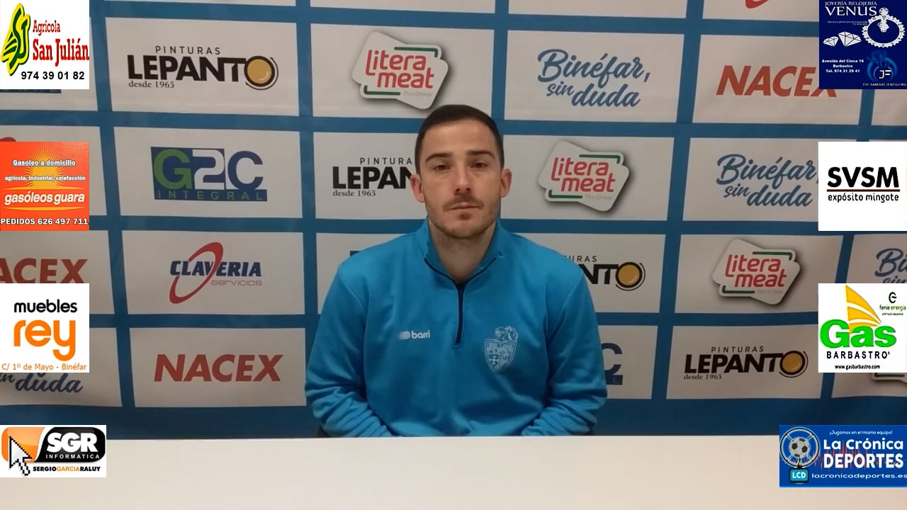 ROGER CANADELL (Jugador CD Binéfar) CD Binéfar 1-2 SD Huesca B / Jornada 14 / 3ª División