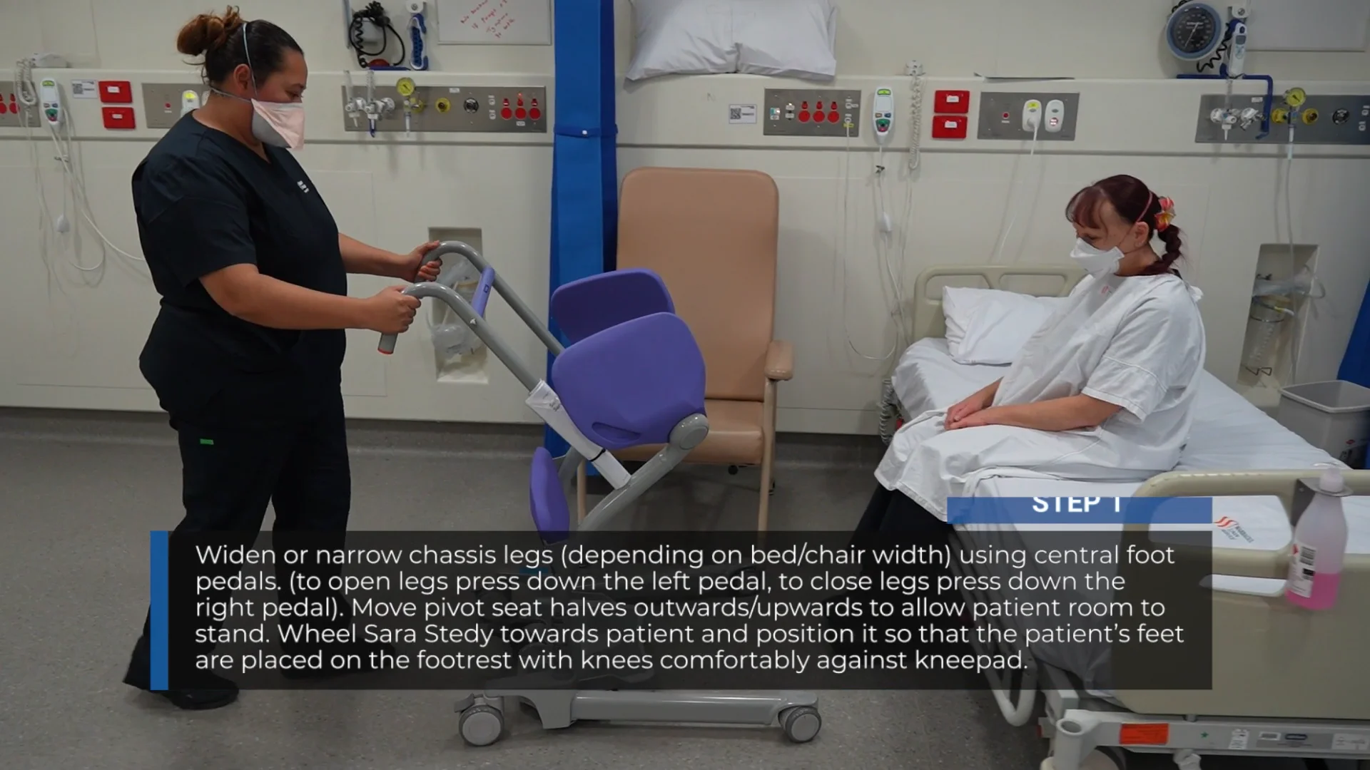 Task 5 Transferring Patient from Bed to Chair using Sara Stedy v4 on