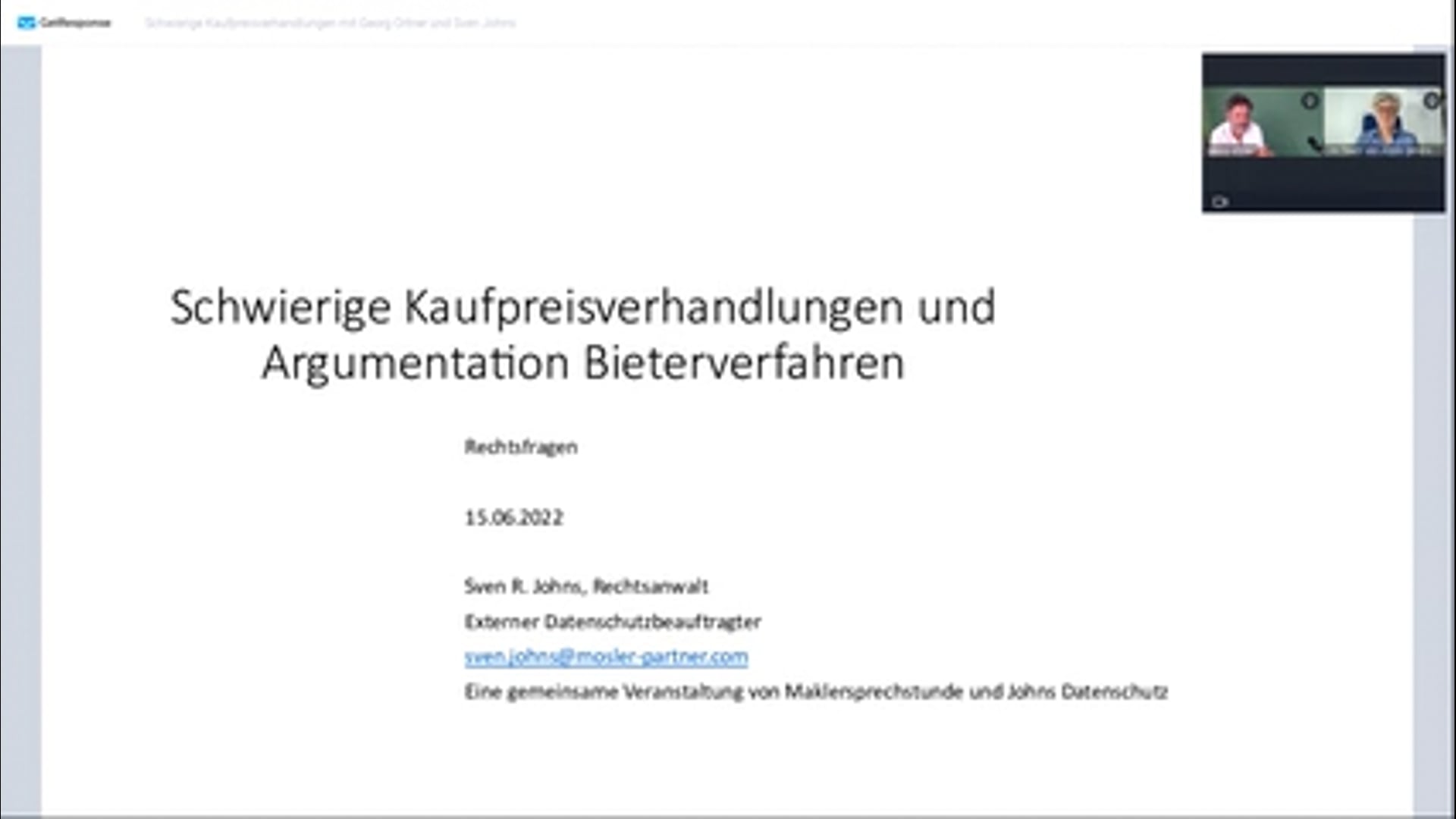 Schwierige Kaufpreisverhandlungen & Argumentation Bieterverfahren
