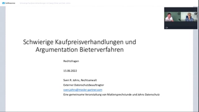 Schwierige Kaufpreisverhandlungen & Argumentation Bieterverfahren