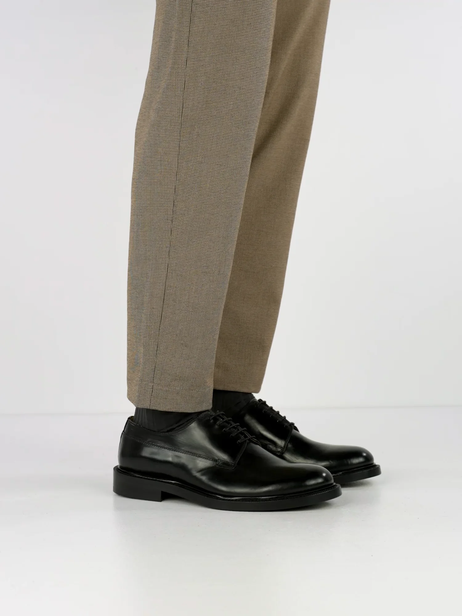 Lace-up shoes man black leather | Barca Stores