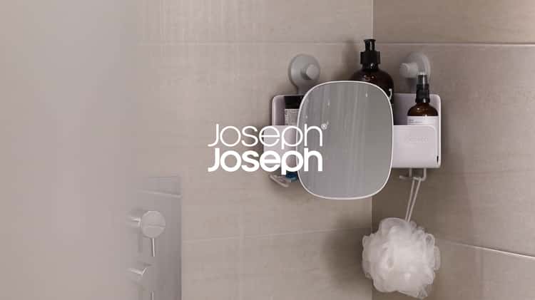 Joseph Joseph Easystore Corner Shower Caddy with Mirror - White
