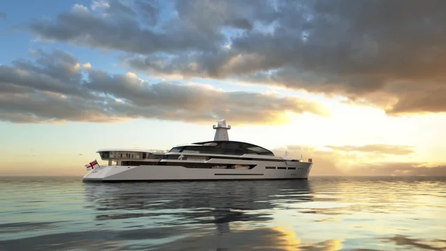 Bannenberg & Rowell-designed 70m motor yacht Hull 812 enters dry