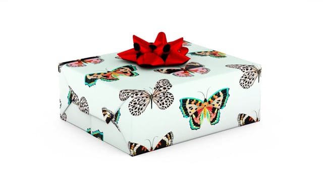 Butterfly Wrapping Paper, Butterfly Gift Wrap, Bug Wrapping Paper