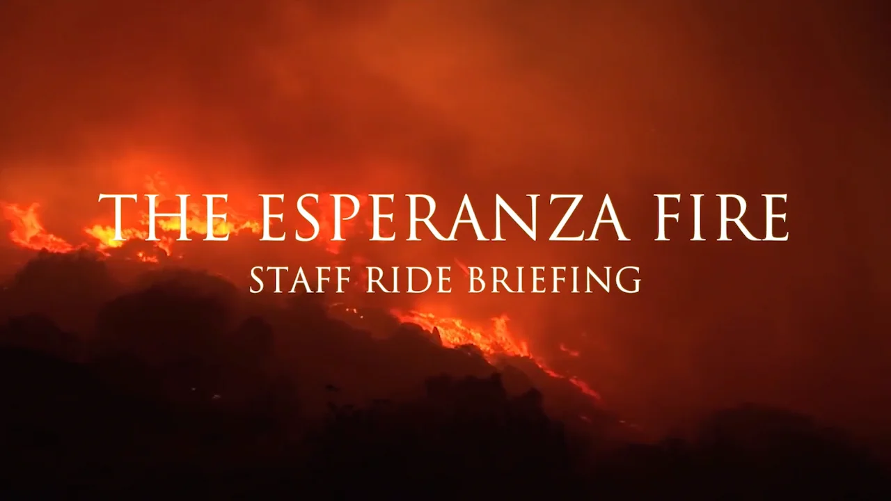 The Esperanza Fire, Staff Ride Briefing: Art Torrez
