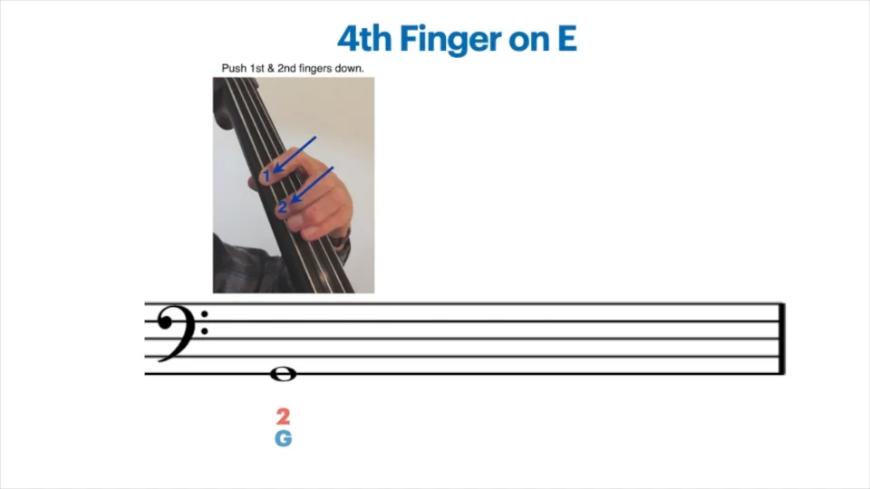 4th finger on Double Bass E string on Vimeo