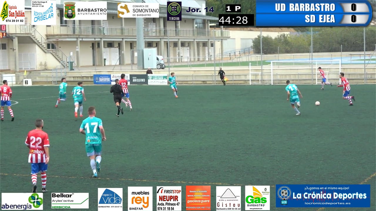 (RESUMEN y GOLES) UD Barbastro 3-3 SD Ejea / Jornada 14 / 3ª División