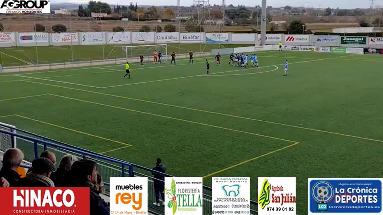 (RESUMEN y GOLES) CD Binéfar 1-2 SD Huesca B / J 14 / 3ª División