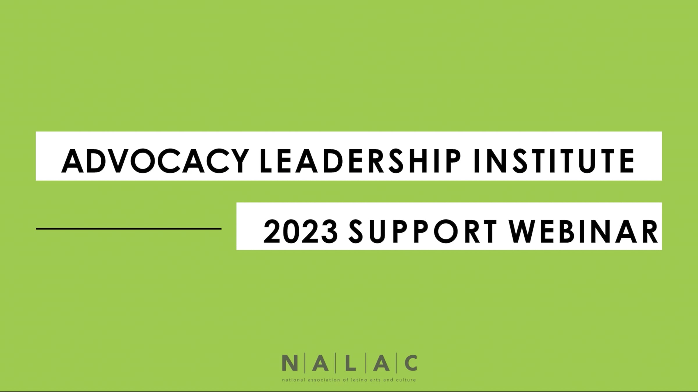 2023 Advocacy Leadership Institute Support Webinar | Videos & Movies on ...