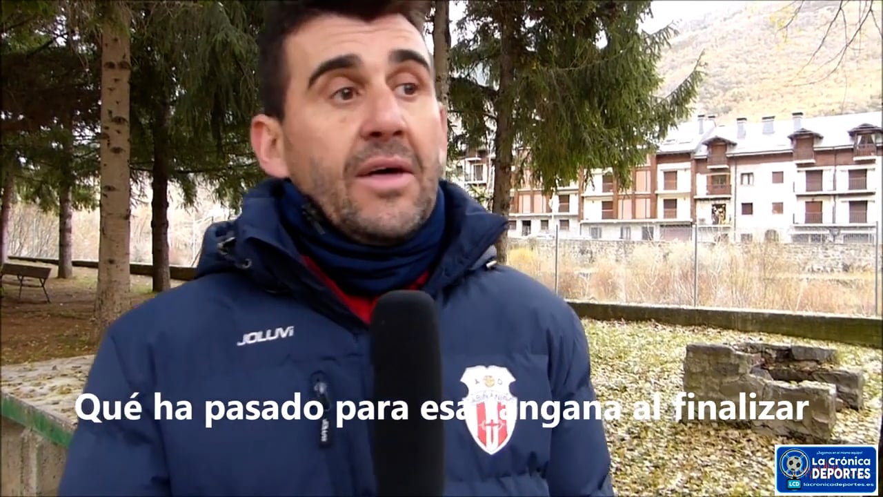 MARCOS PIEDRAFITA (Entrenador Sabiñánigo) UD Biescas 0-1 AD Sabiñánigo / Jornada 10 / Regional Preferente Gr 1 / Fuente: YouTube Deporte Cantera 