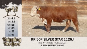 Lot #43 - KR 50F SILVER STAR 1126J