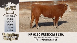 Lot #46 - KR 9110 FREEDOM 1130J