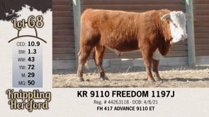 Lot #68 - KR 9110 FREEDOM 1197J