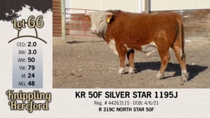Lot #66 - KR 50F SILVER STAR 1195J