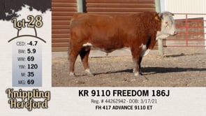 Lot #28 - KR 9110 FREEDOM 186J