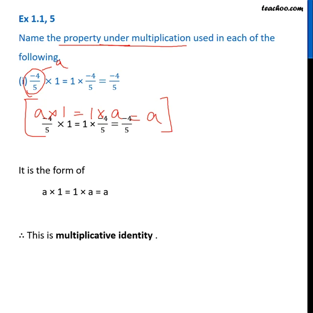 Identity property of 1 (video)