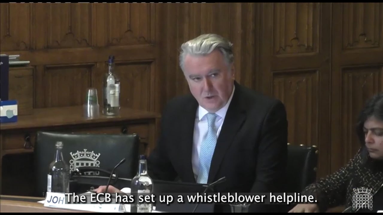 John Nicolson MP asks if ECB whistleblower hotlines are working?