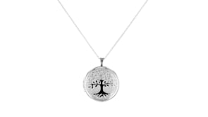 Personalized Photo Tree of Life Locket Pendant Necklace in Sterling Silver