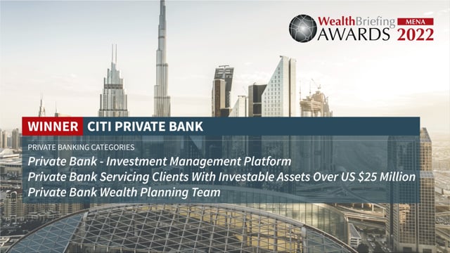 Citi Private Bank Achieves MENA Awards Hat-Trick placholder image