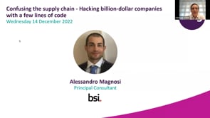 Wednesday 14 December 2022 - Confusing the supply chain - Hacking 1B$ companies with a few lines of code