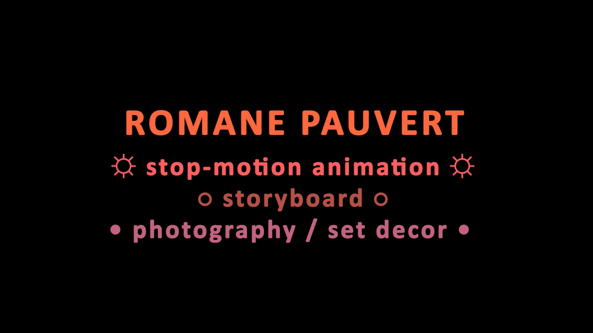 DEMO REEL ANIM STOP-MOTION Romane Pauvert