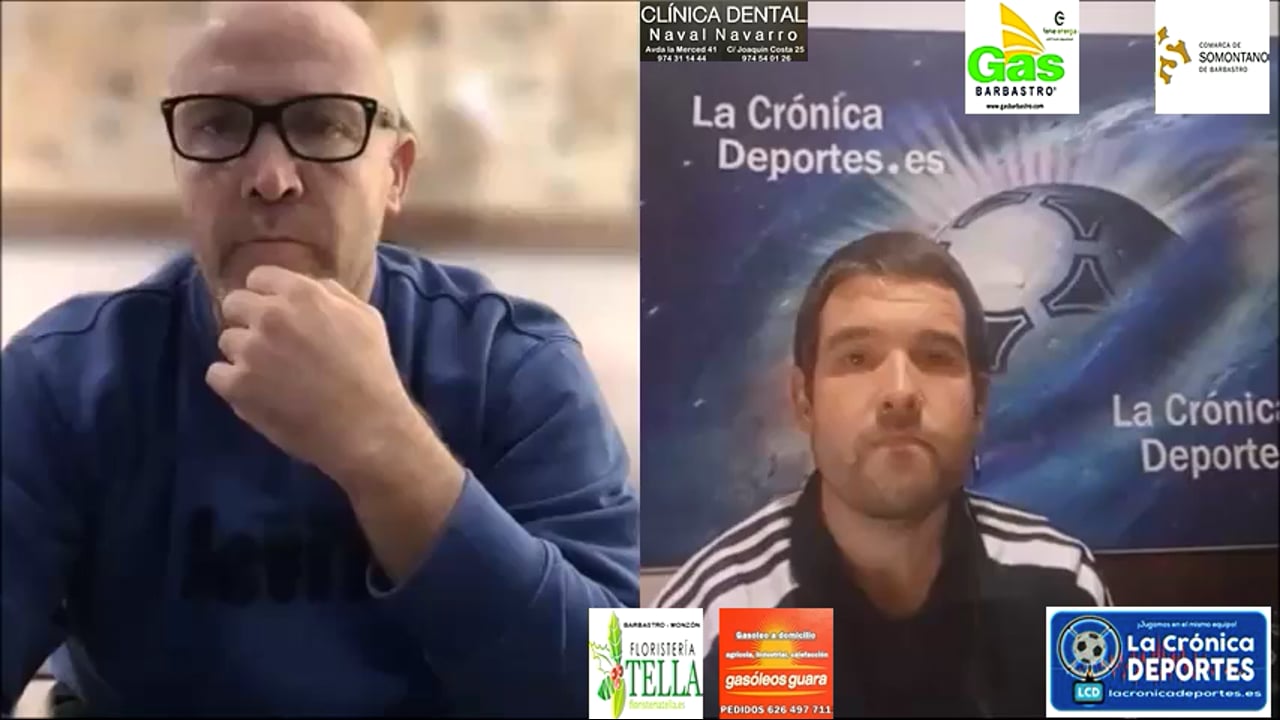 "Jornada 13" Análisis Primera Regional Gr 2 / ROBERTO FANDOS (Entrenador Peñas Oscenses)