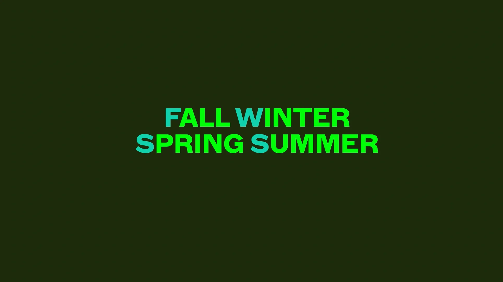 Fall Winter Spring Summer on Vimeo